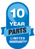 10 year parts warranty all ac systems